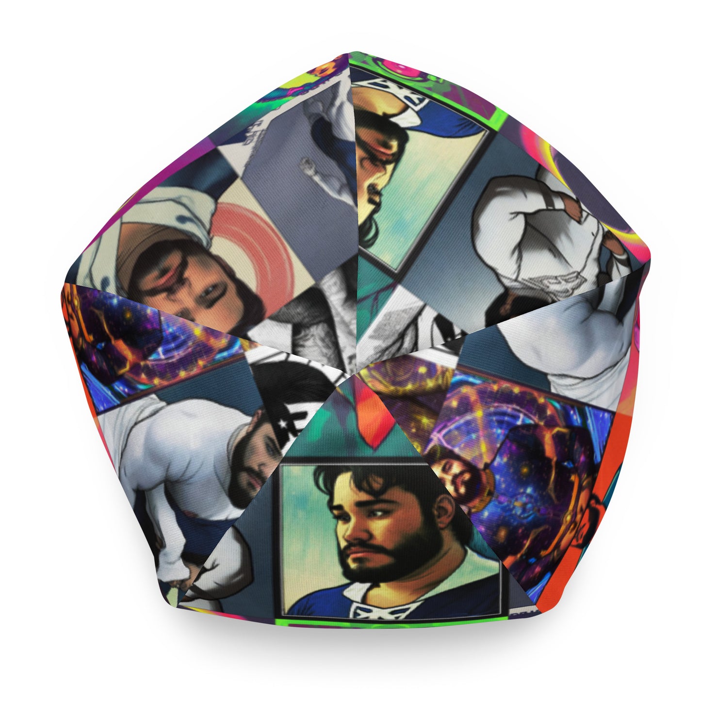 John HATES Selfies AI All-Over Print Beanie