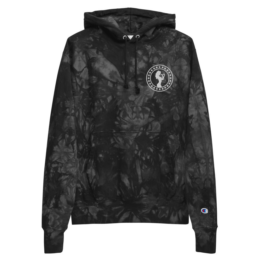 Unisex Fight Chix + Champion tie-dye hoodie