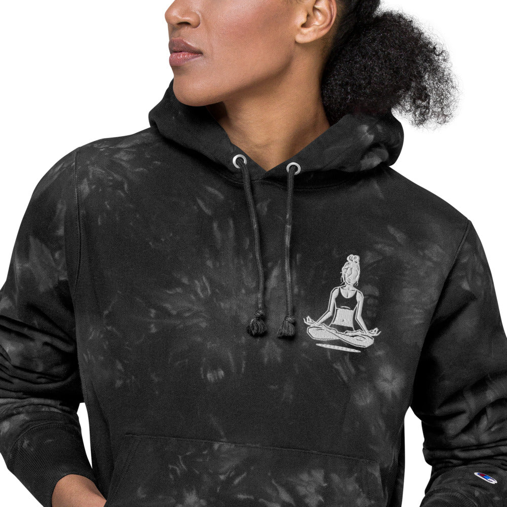 Unisex Yogi Chix + Champion tie-dye hoodie