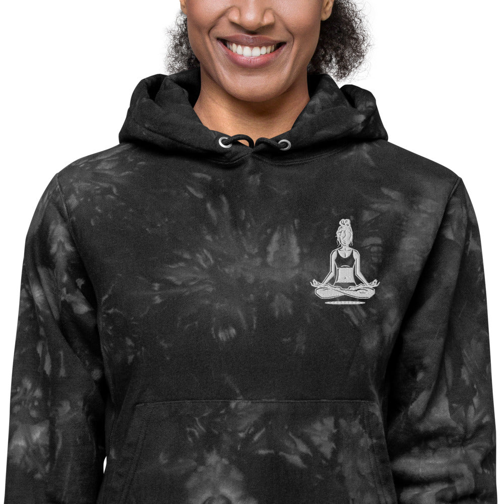 Unisex Yogi Chix + Champion tie-dye hoodie