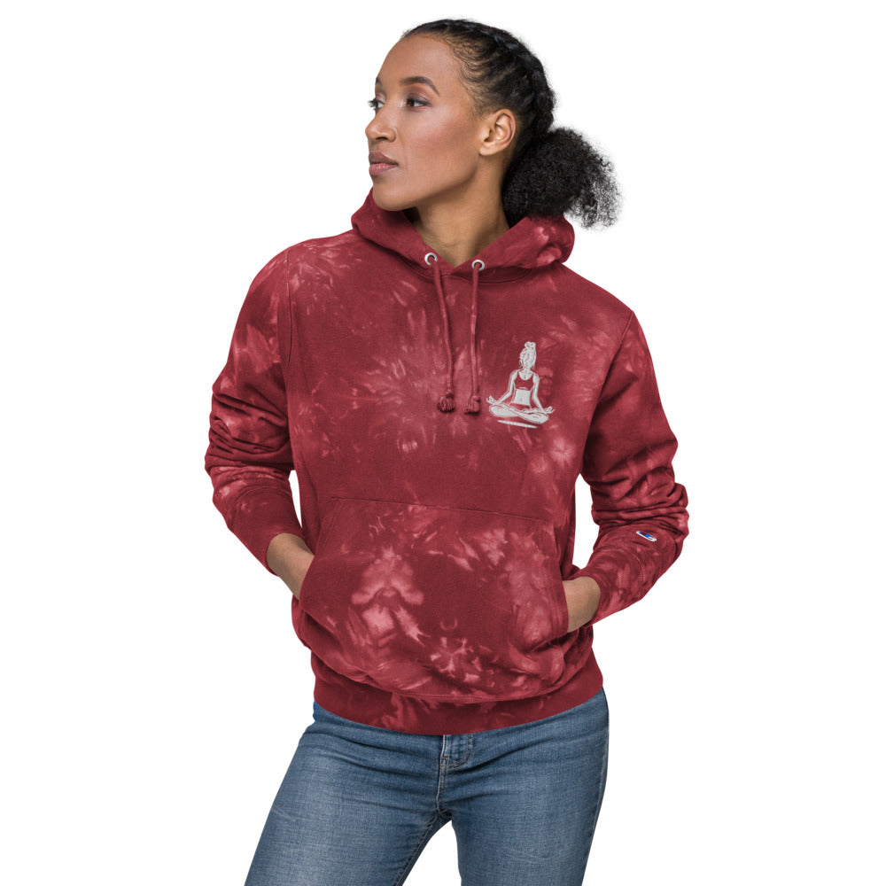 Unisex Yogi Chix + Champion tie-dye hoodie