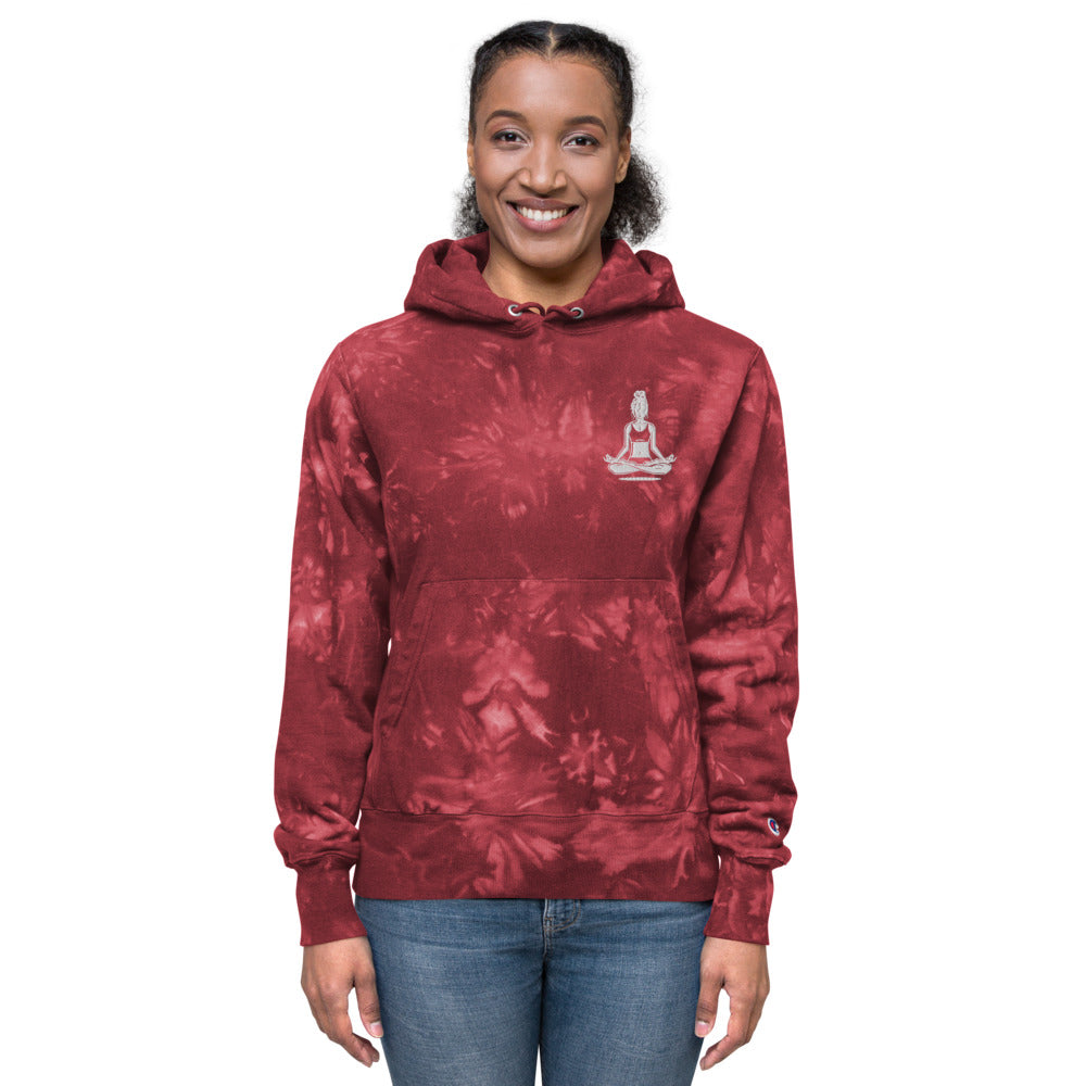 Unisex Yogi Chix + Champion tie-dye hoodie
