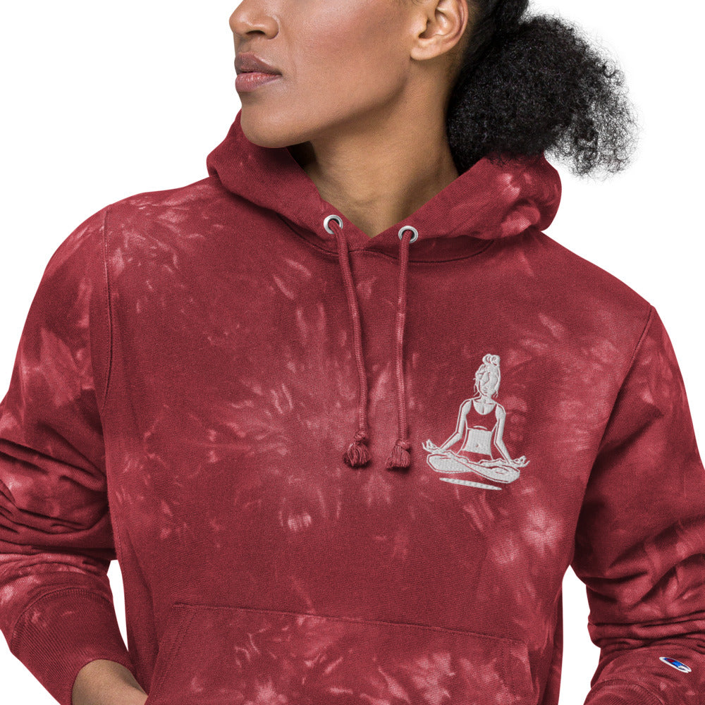 Unisex Yogi Chix + Champion tie-dye hoodie