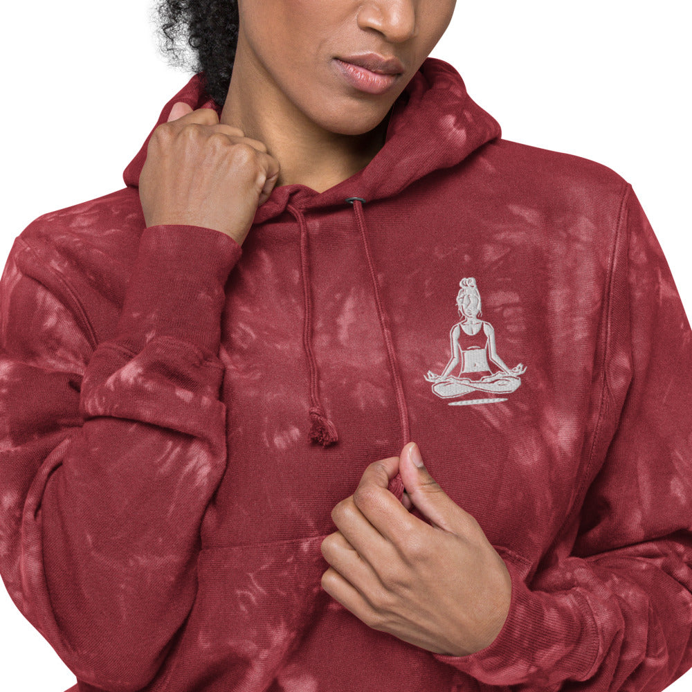 Unisex Yogi Chix + Champion tie-dye hoodie
