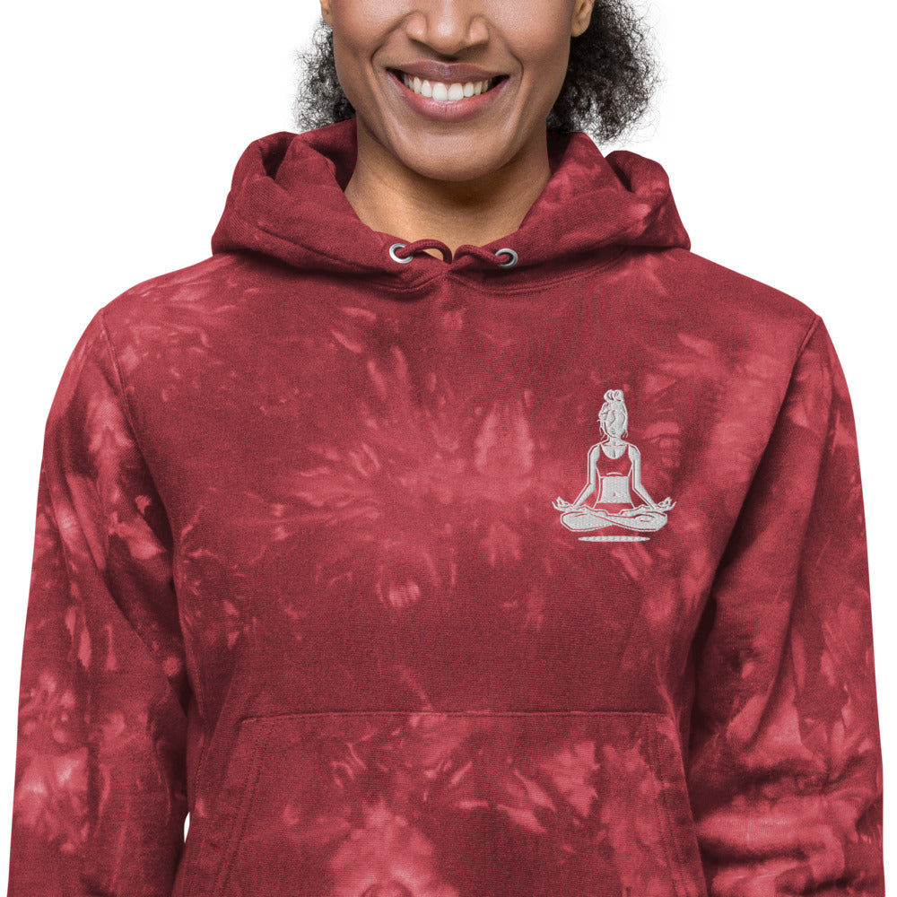 Unisex Yogi Chix + Champion tie-dye hoodie