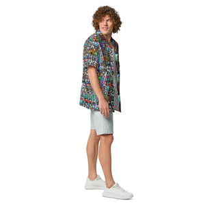 Squatch Selfie Unisex button shirt